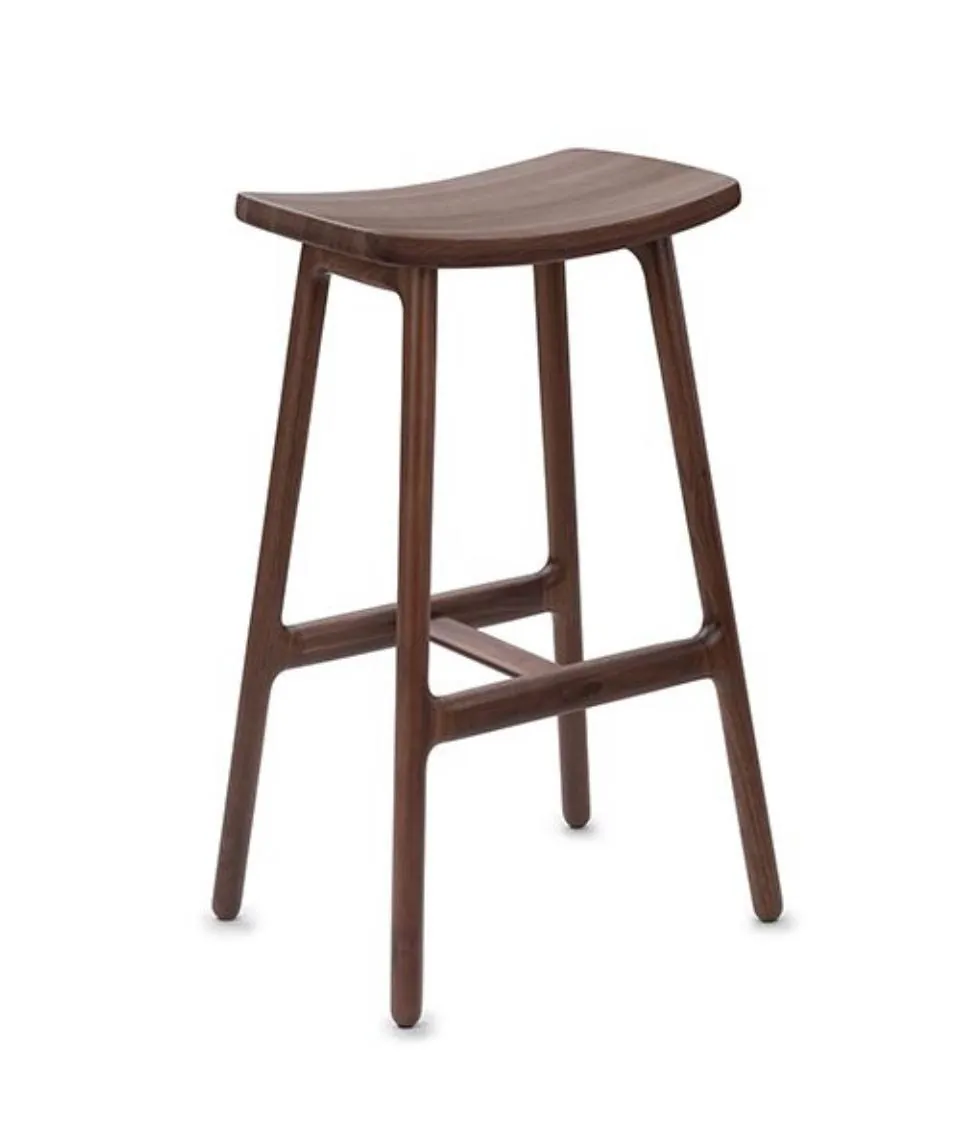 Walnut Backrest Counter Stool