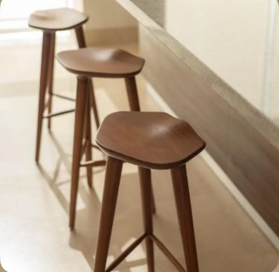 Oak Wingback Bar Stool