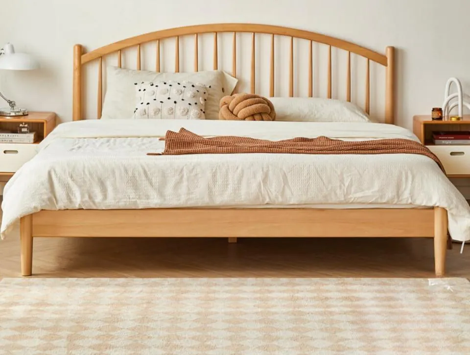 Arched Beech Spindle Bed
