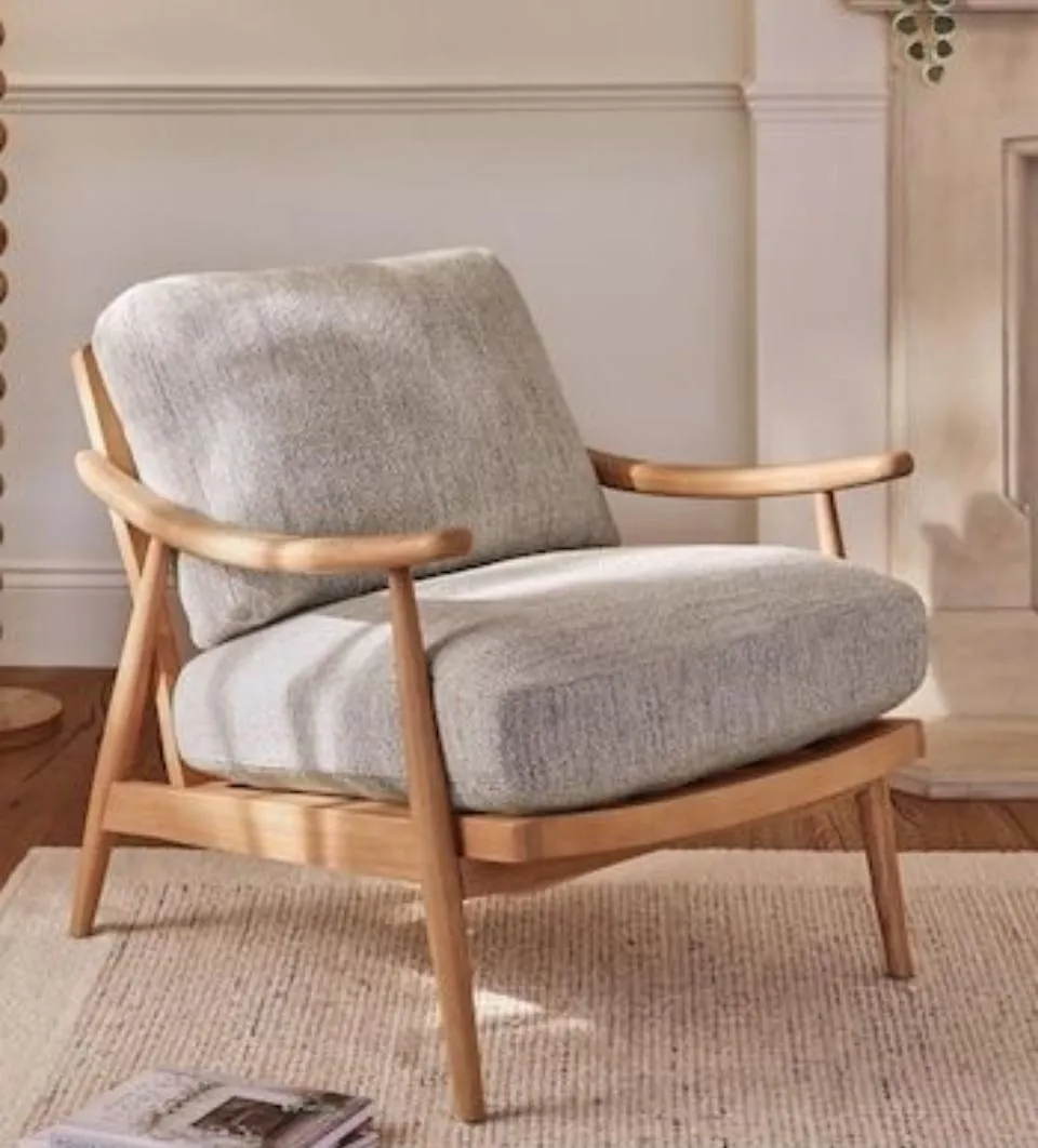 Oak Frame Lounge Chair