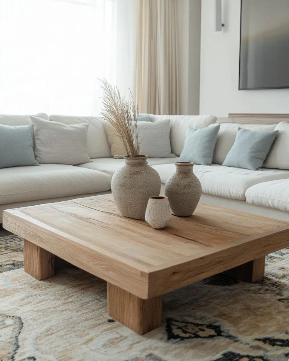Chunky Oak Block Coffee Table