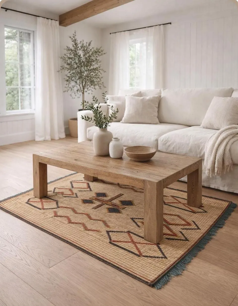 Live-Edge Oak Slab Coffee Table