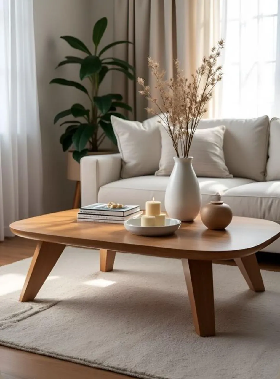 Round Reeded Coffee Table
