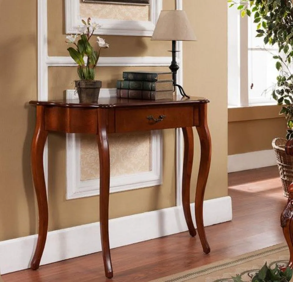 Serpentine-Top Console with Baskets