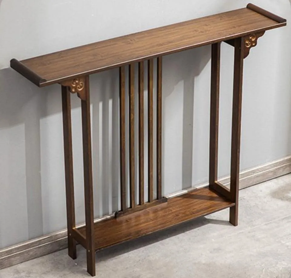 Bamboo Spindle Console Table