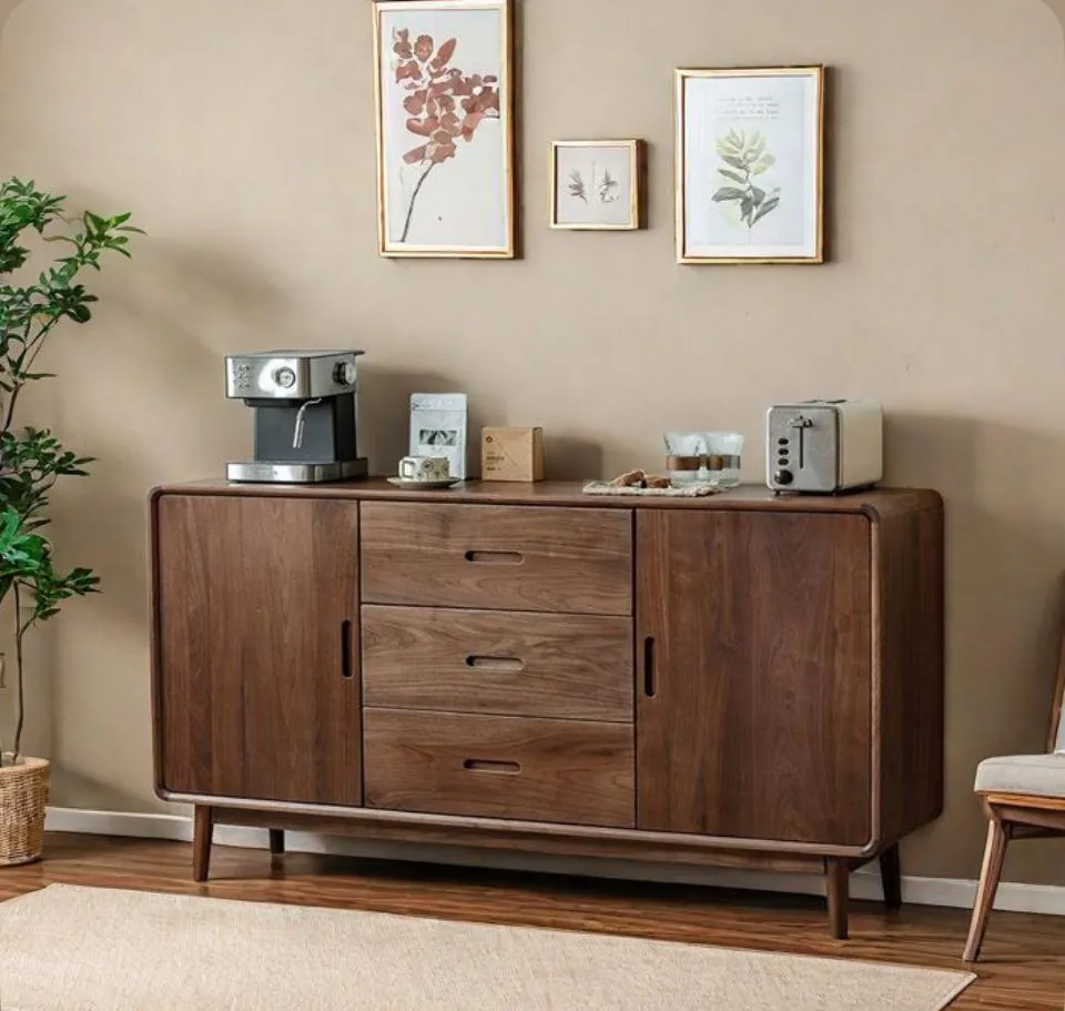 Oak Cane-Panel Sideboard