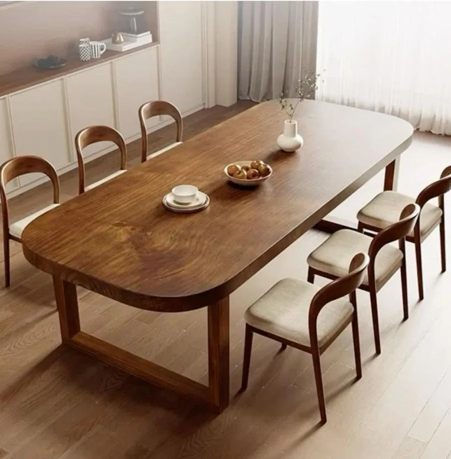 Oak Table with Bentwood Chairs & Bench