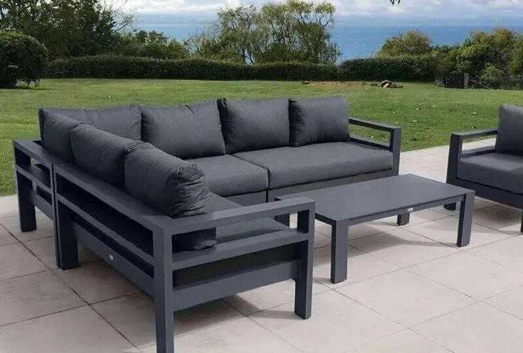 Charcoal Aluminium Outdoor Sofa Set