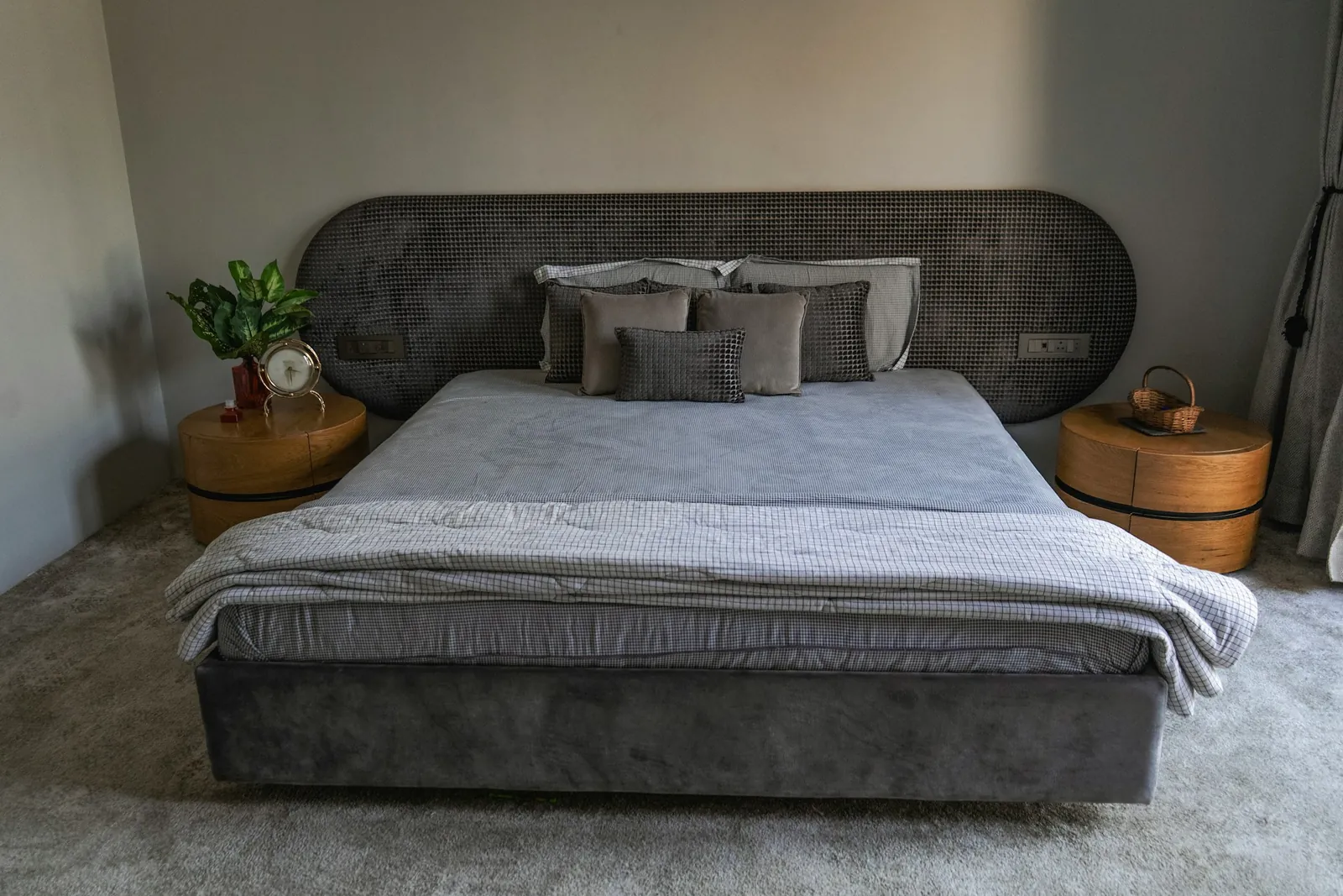 Velvet Platform Bed