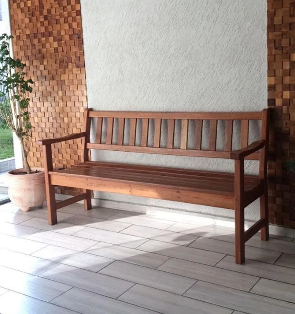 Tall Spindle-Back Veranda Bench
