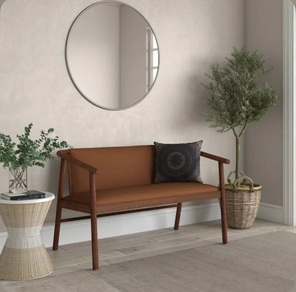 Terracotta Cushion Accent Bench