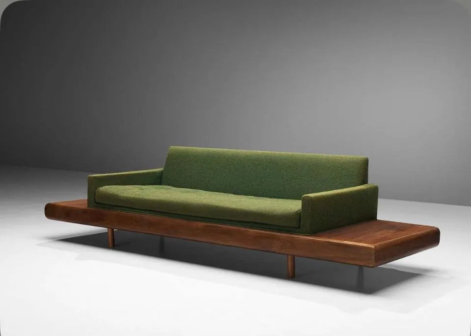 Moss Green Platform Sofa