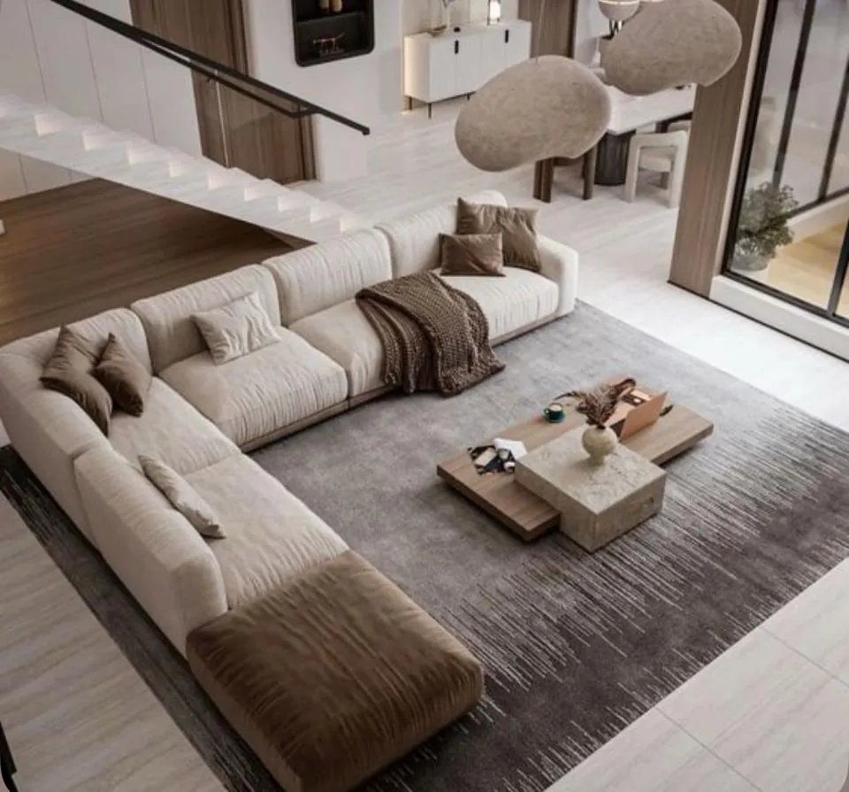 U-Shape Modular Sectional with Ottoman
